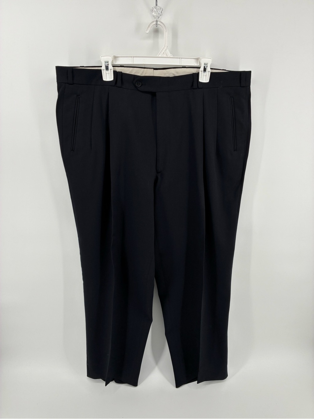 Oscar de la Renta 100% Wool Classic Black Dress Pants